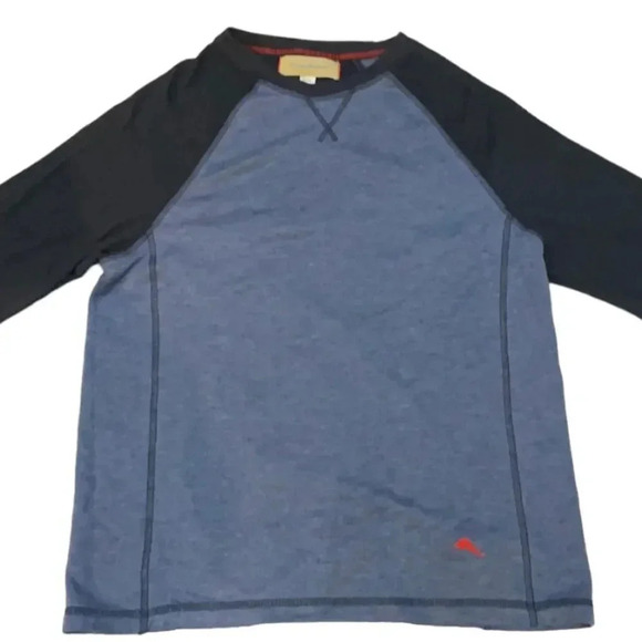 Tommy Bahama Blue Long Sleeved knit Shirt 2 tone blue. Men’s size S - Picture 2 of 11
